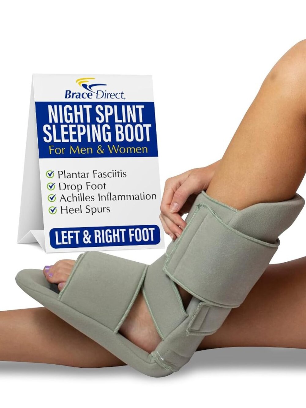 Padded Night Splint 90 Degree Immobilizing Stretching Sleeping Boot